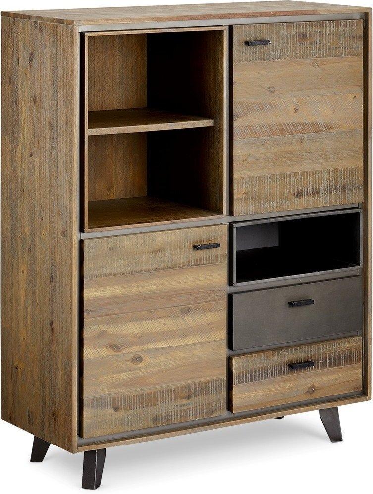 Derby  Highboard Med Udtrækslåger  H130x100x40    Akacietræ
