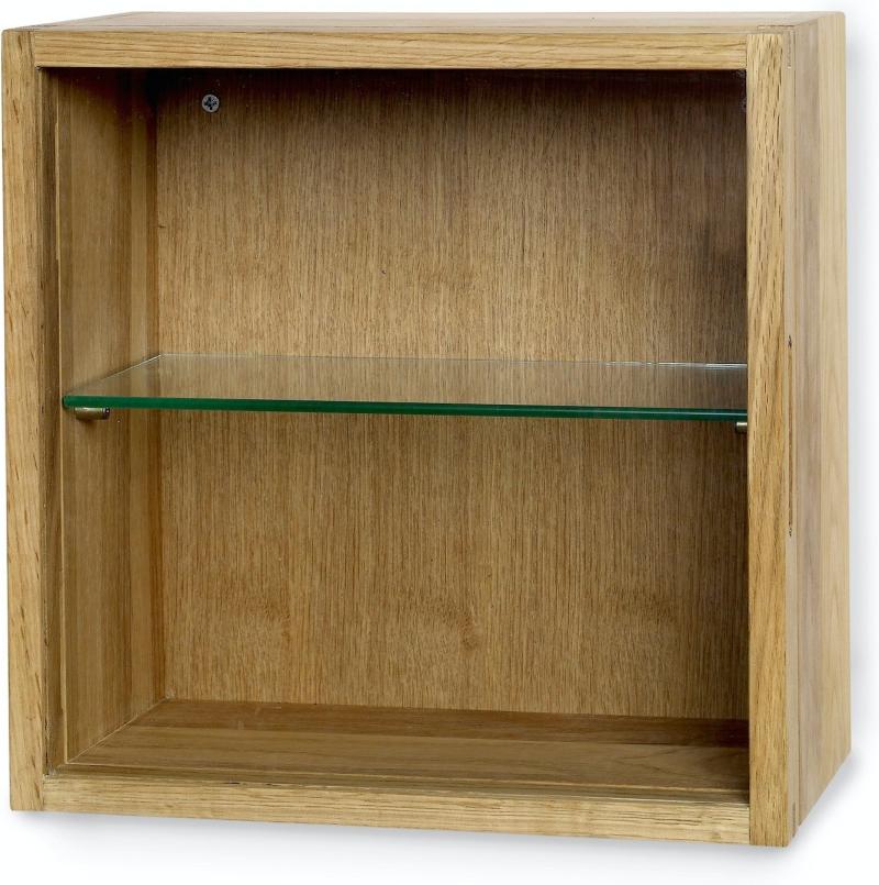 Zitti  Væghængt Reol  Natur  H32x32    Egetræ