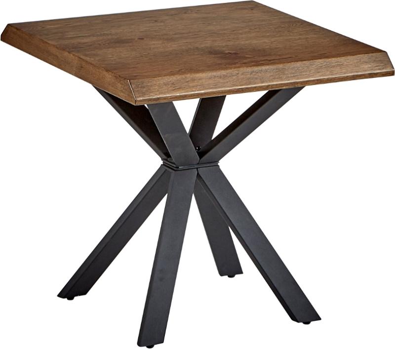 Arno Røget Sidebord i Egetræ og Metal - Stilfuldt Design
