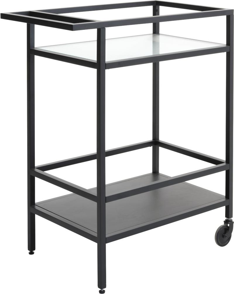 Bronco Trolley i Sort - Elegant Metal og Glas Design