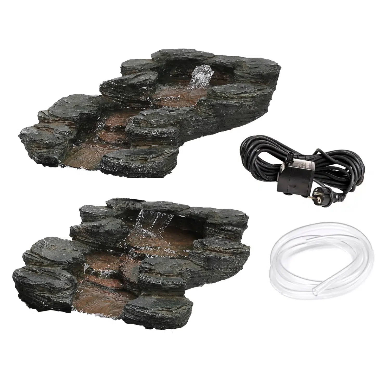 Vandløb Element Sæt Med Pumpe - Stone Design Til Haven