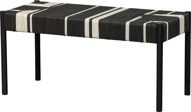 Jessy Bænk Sort Hvid H44x40x90