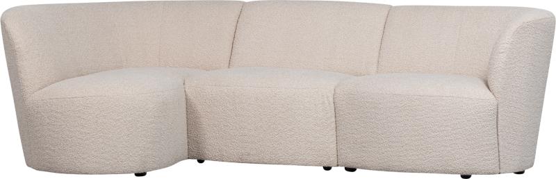 Coco 3-personers Sofa Venstrevendt Creme - Tidløs Elegance