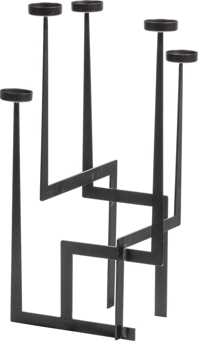 Collection Dash Fyrfadsstage i Sort Jern - Elegant Design