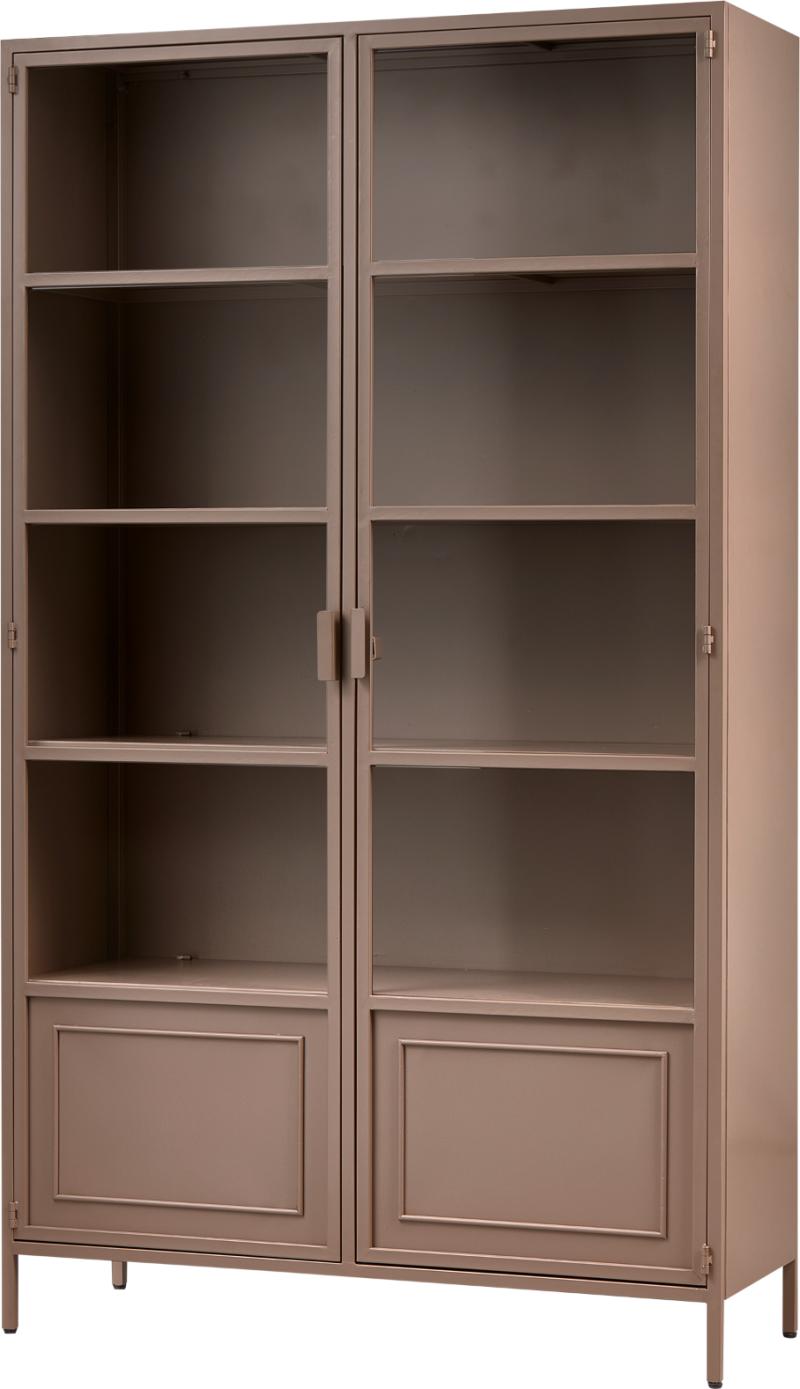 Ronja Vitrineskab i Militærbrun - Elegant Design