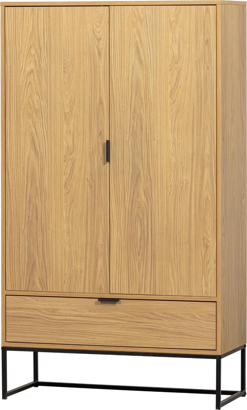 Silas  Højskab  Natur  H149x36x85    Egetræ