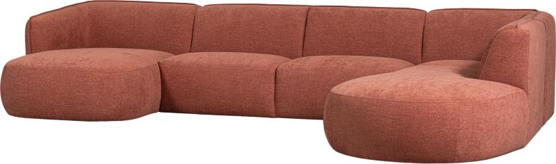 Polly Hjørnesofa Højrevendt i Lyserød - Elegant Design