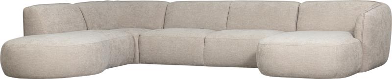Polly Hjørnesofa Venstrevendt i Sand - Elegance til Stuen