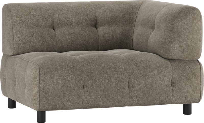 Louis Modulære Sofa -sæder Med Arm Højre Fladvævet Stof Grøn H73x90x122