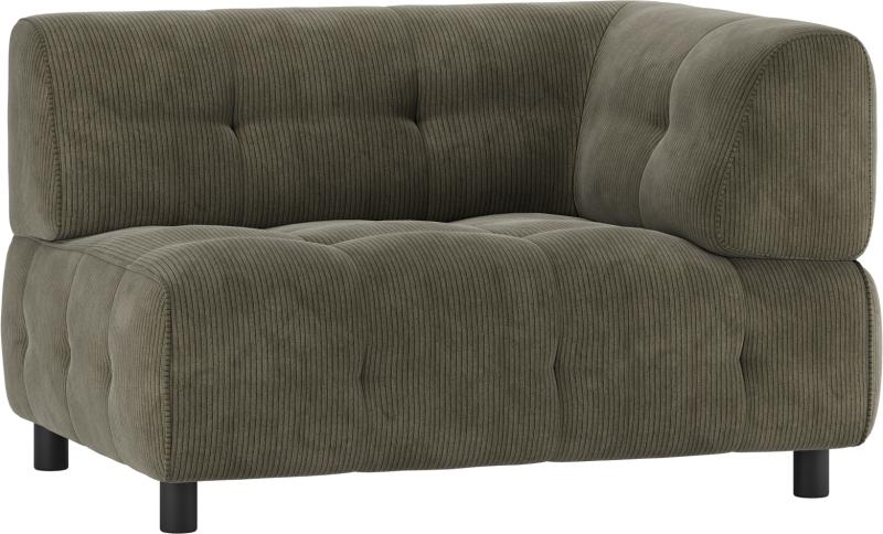 Louis Modulære Sofa -sæder Med Arm Højre Fløjl Grøn H73x90x122