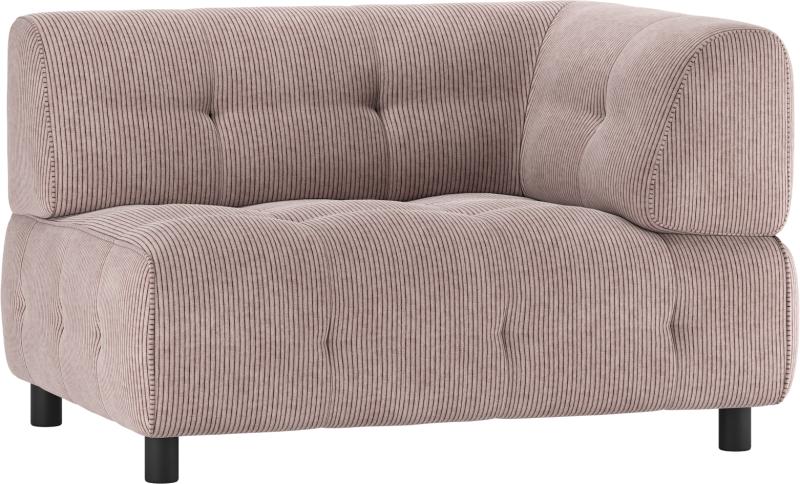 Louis Modulære Sofa - Højre Arm, Lyserød Fløjl