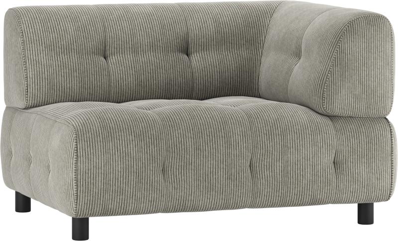 Louis Modulære Sofa -sæder Med Arm Højre Fløjl Lysegrøn H73x90x122