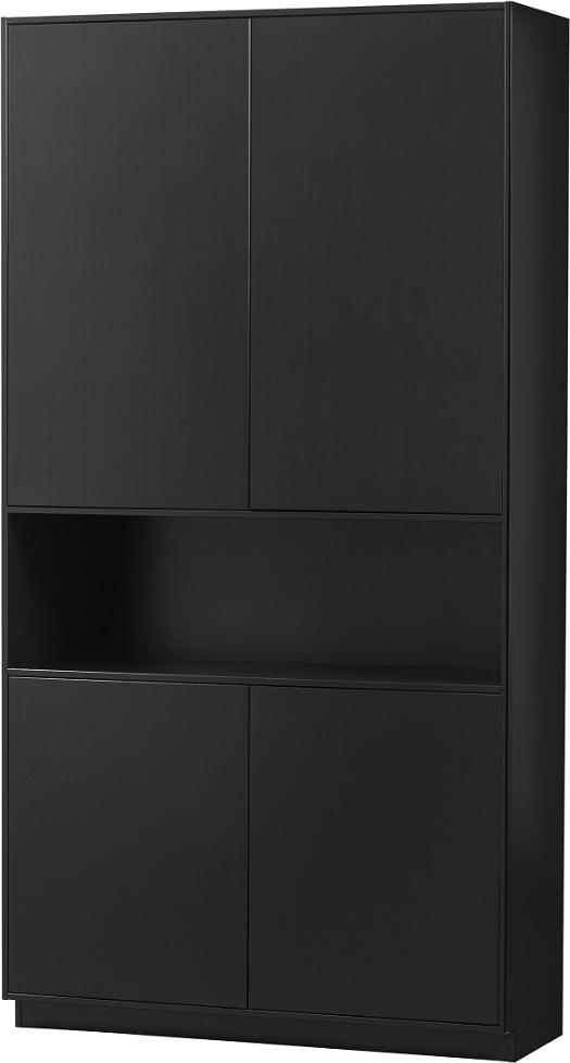 Finca Highboard Sort H210x40x110 Fyrretræ