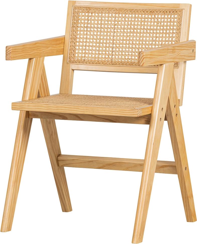 Gunn Spisebordsstol Natur Fyrretræ Rattan