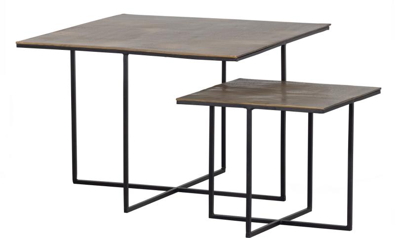 Olan Sidebord i Messing og Metal - Elegant Stuebord