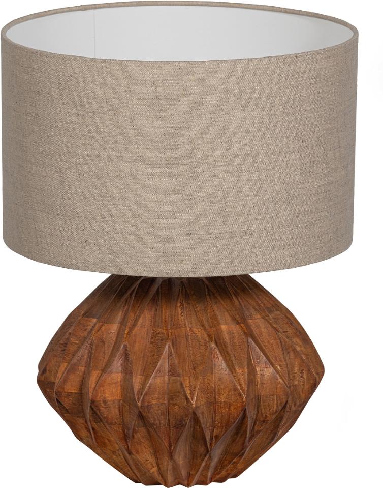 Torin  Bordlampe  Natur  H39x30x30    Træ