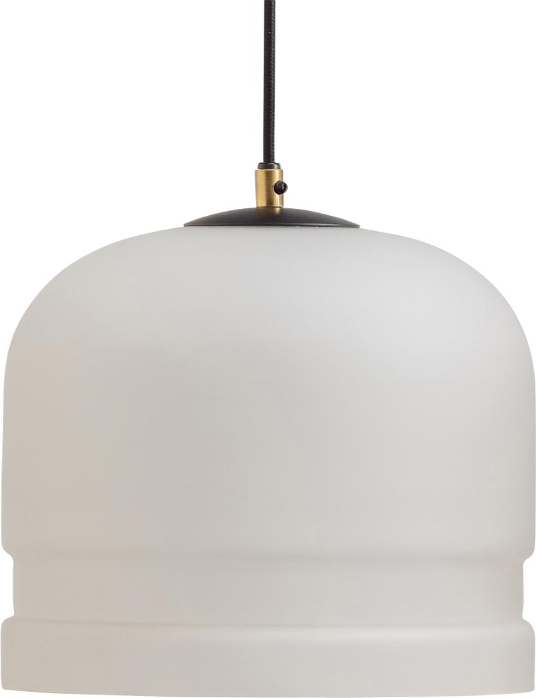 Micah  Pendel Lampe  Hvid  H27x27x27    Jern  Glas