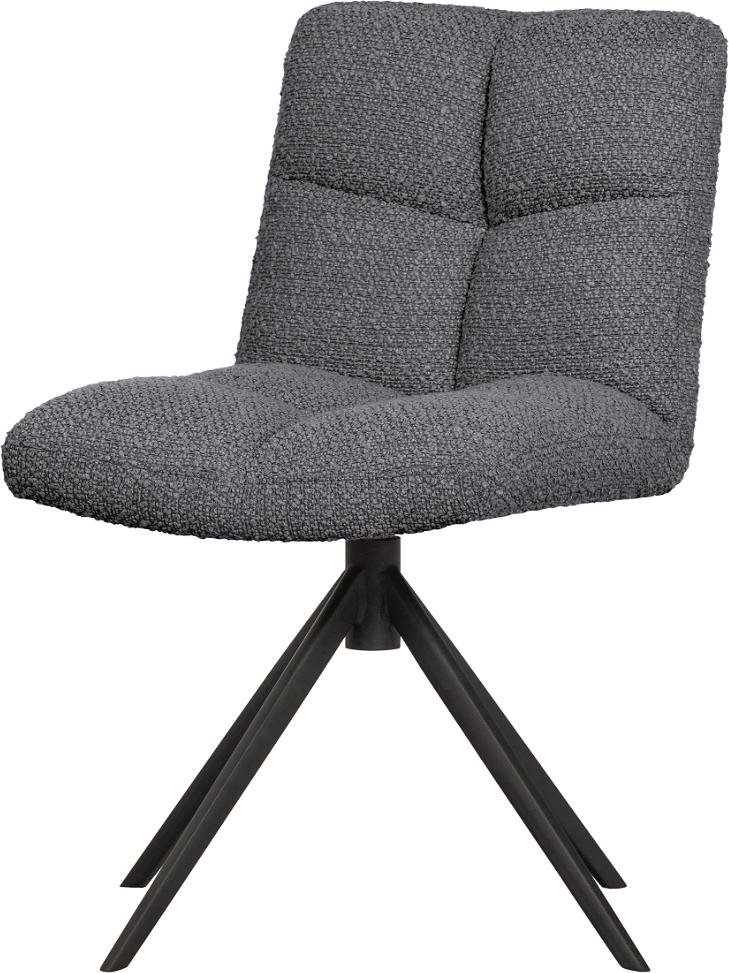 Vinny Grå Spisebordsstol med Drejefod - Elegant Design