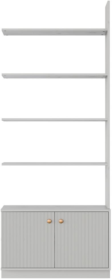 Madu Udvidelse Til Madu Bogreol Grå H200x35x78 Fyrretræ Metal