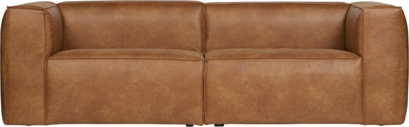 Læder 3-personers Sofa i Lysebrun fra WOOOD