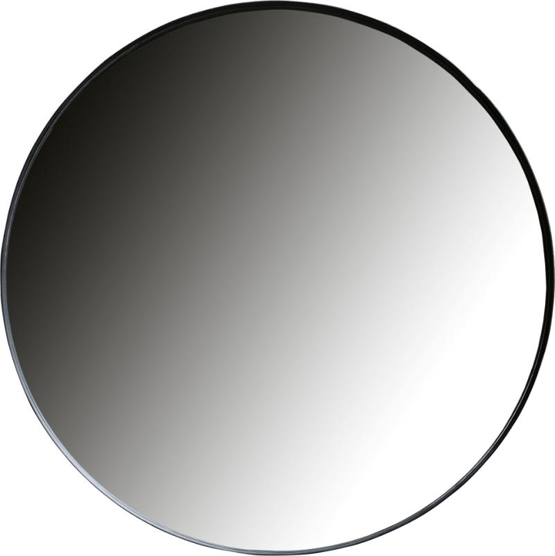 Doutzen Rundt Spejl Sort H115x5x115 Metal