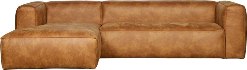 Bean Hjørnesofa Venstrevendt i Lysebrun Læder - Elegance!