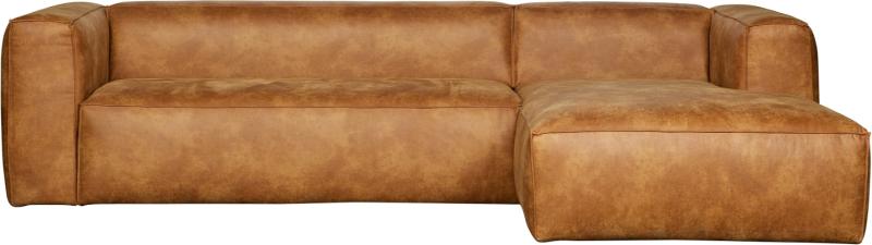 Bean  Hjørnesofa Højrevendt  Lysebrun  H73x175x305    Læder