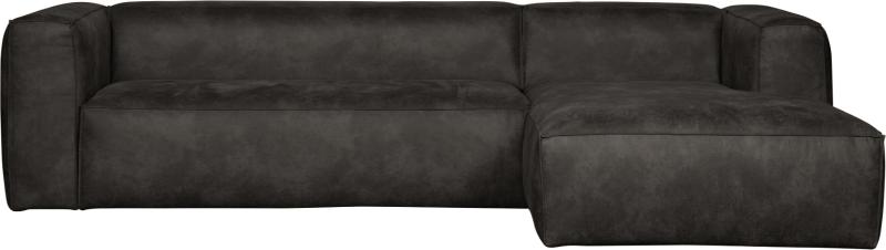 Bean  Hjørnesofa Højrevendt  Sort  H73x175x305    Læder