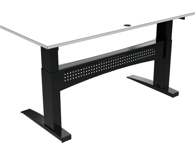Flexdesk   -bens Hæve- Sænkebord  Firkantet  Hvid Sort  H122x180x80    Mfc
