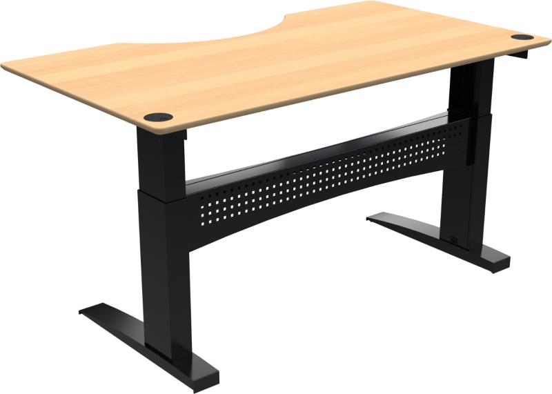 Flexdesk To-bens Hæve-/Sænkebord i Bøg - Elegant Design