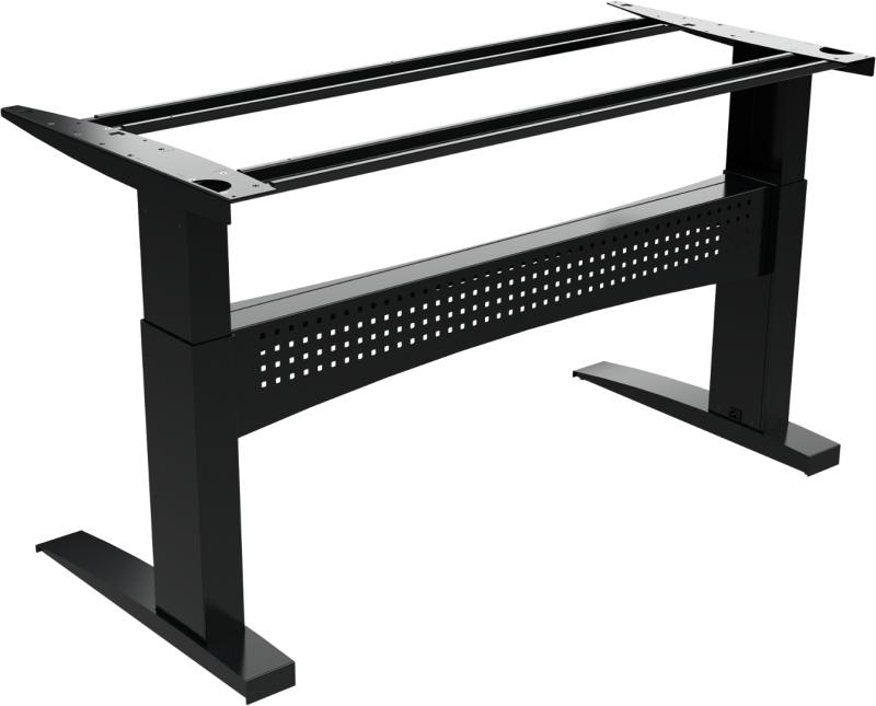 Flexdesk Hæve-/Sænkestel i Sort Metal - Perfekt til Kontoret