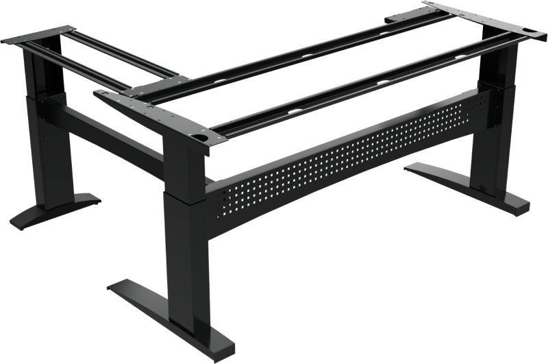 Flexdesk Hæve-/Sænkestel i Sort Metal - Professionelt Design