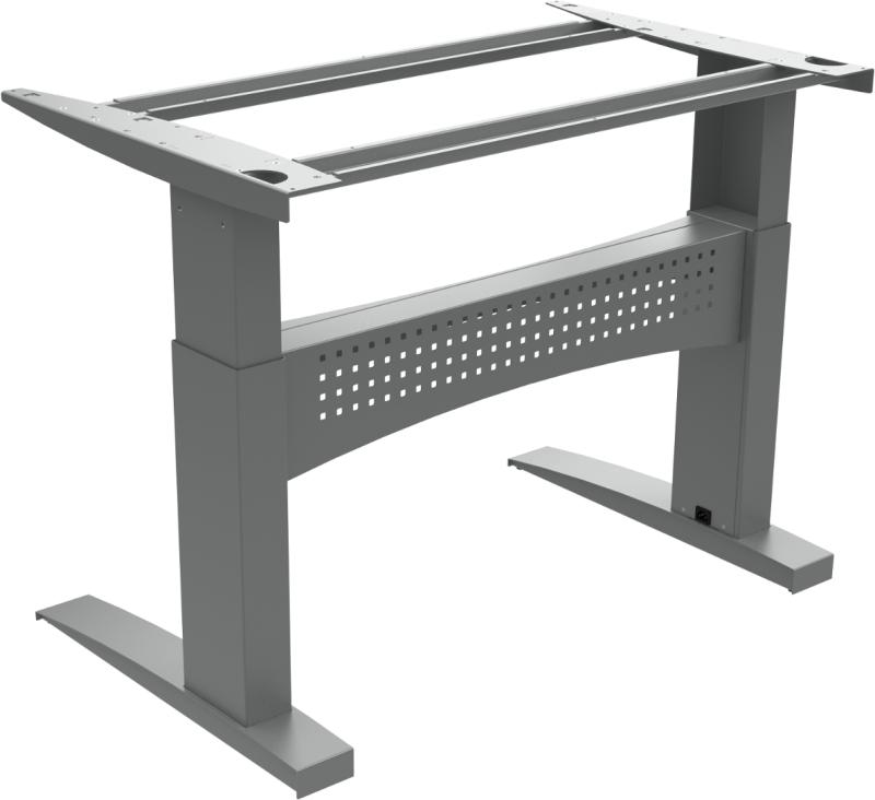 Flexdesk  Hæve- Sænkestel  Sølv  H122x73x116    Metal