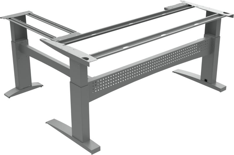 Flexdesk Hæve-Sænkestel i Sølv - Perfekt til Kontoret!