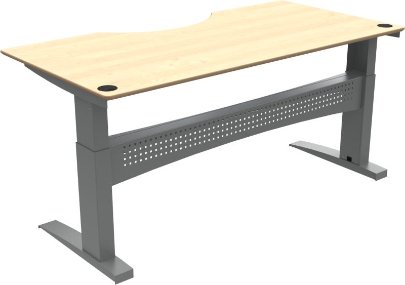 Flexdesk To-bens Hæve-/Sænkebord i Ahorn - Ergonomisk Design