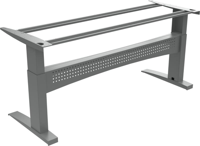 Flexdesk  Hæve- Sænkestel  Sølv  H122x73x196    Metal