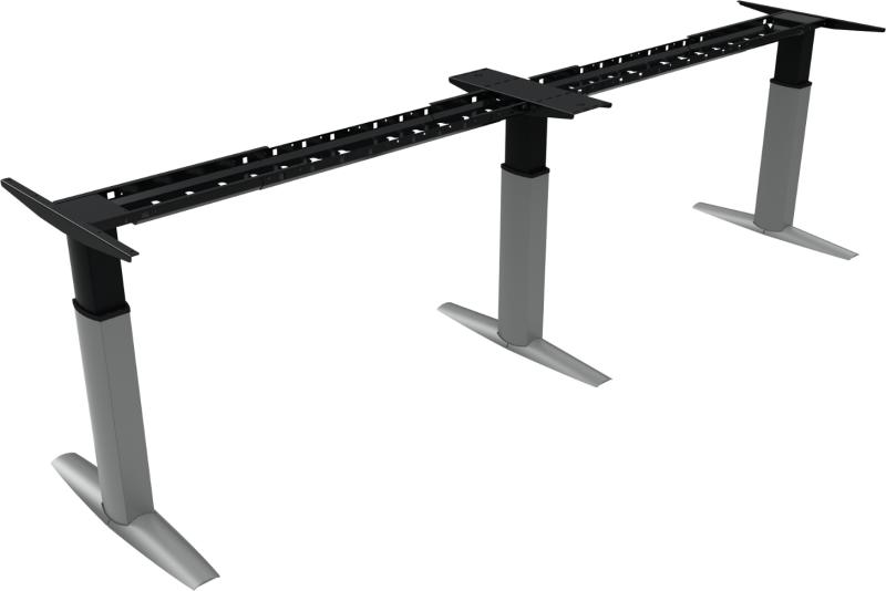 Elevateline Hæve-Sænkestel i Sølv - Ergonomisk Metalramme