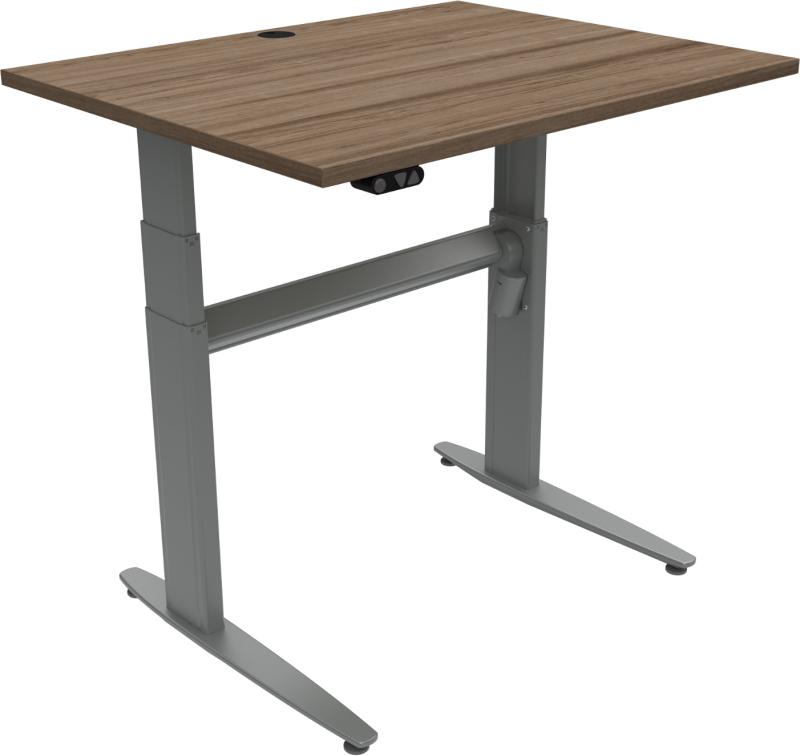 Movemate To-bens Hæve-/Sænkebord i Mørk Valnød 100x80 cm