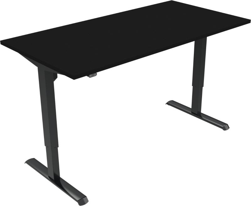 Adaptdesk To-bens Hæve-/Sænkebord - Firkantet Sort Design