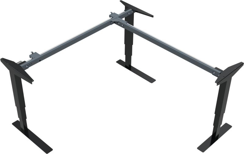 Versastand Hæve- Sænkestel Sort H122x56x152x154 Metal