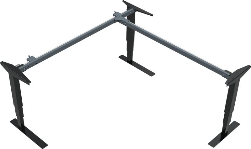 Versastand Hæve- Sænkestel Sort H122x56x172x174 Metal
