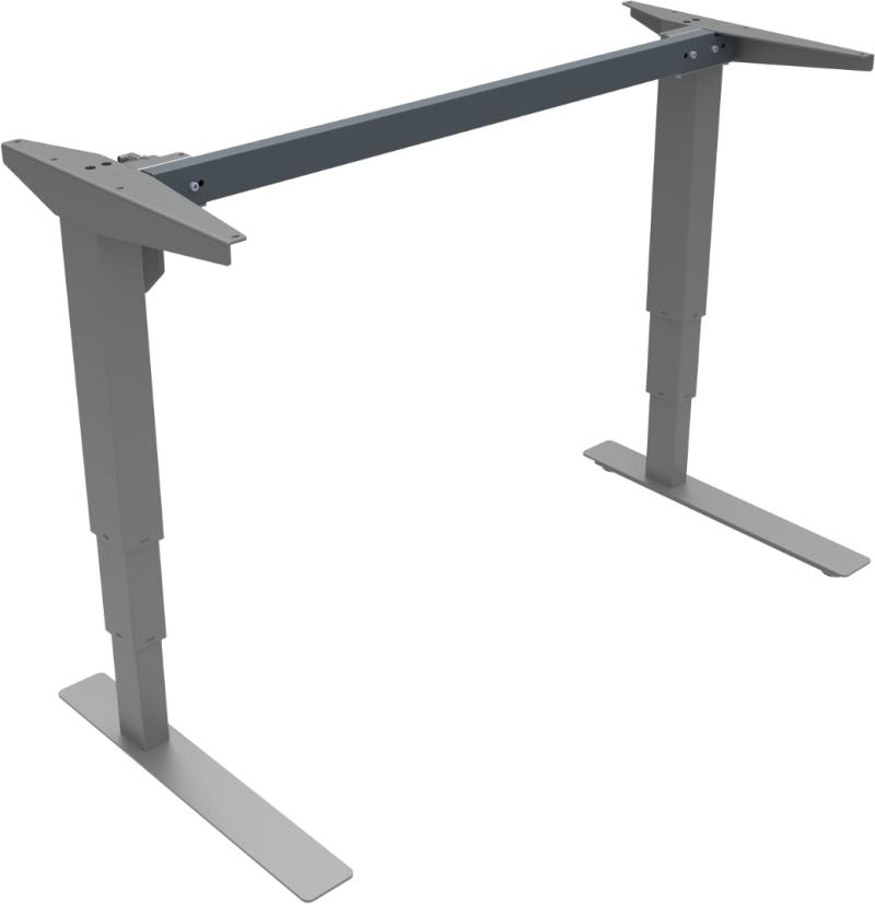 Versastand Hæve- Sænkestel Sølv H122x56x112 Metal