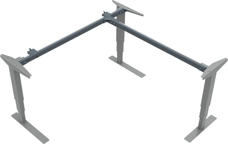 Versastand Hæve-/Sænkestel i Sølv - Moderne Design!
