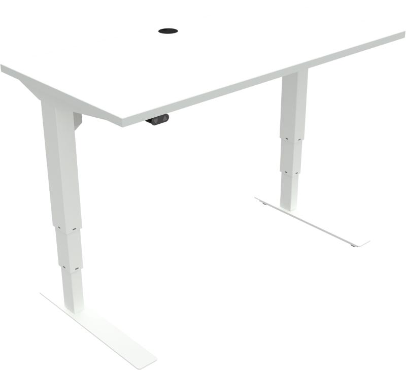 Versastand   -bens Hæve- Sænkebord  Firkantet  Hvid Hvid  H122x120x60    Mfc