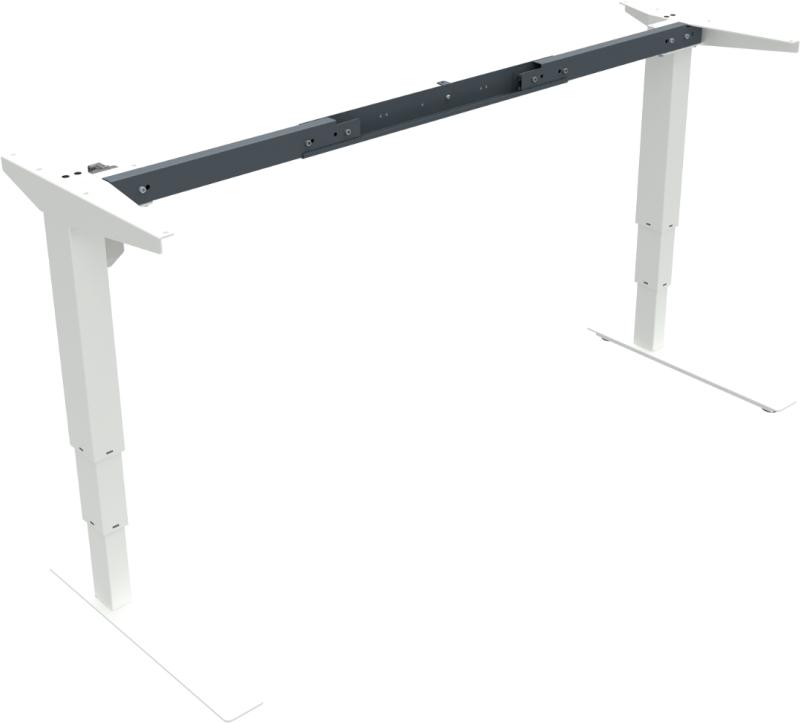 Versastand Hæve- og Sænkestel i Hvid Metal - Moderne Design