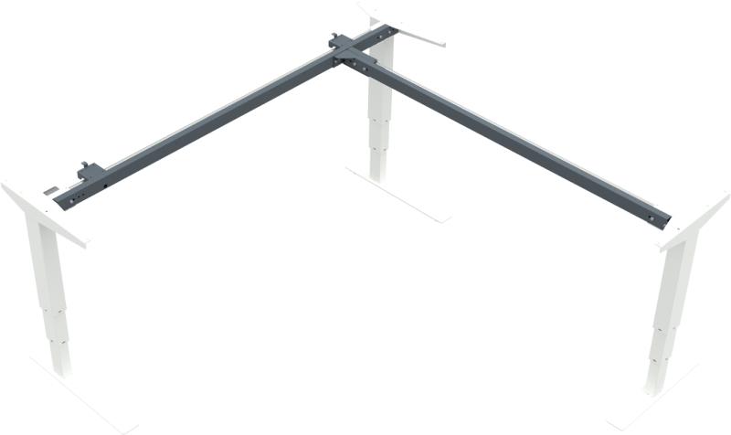 Versastand Hæve- Sænkestel Hvid H122x56x172x174 Metal