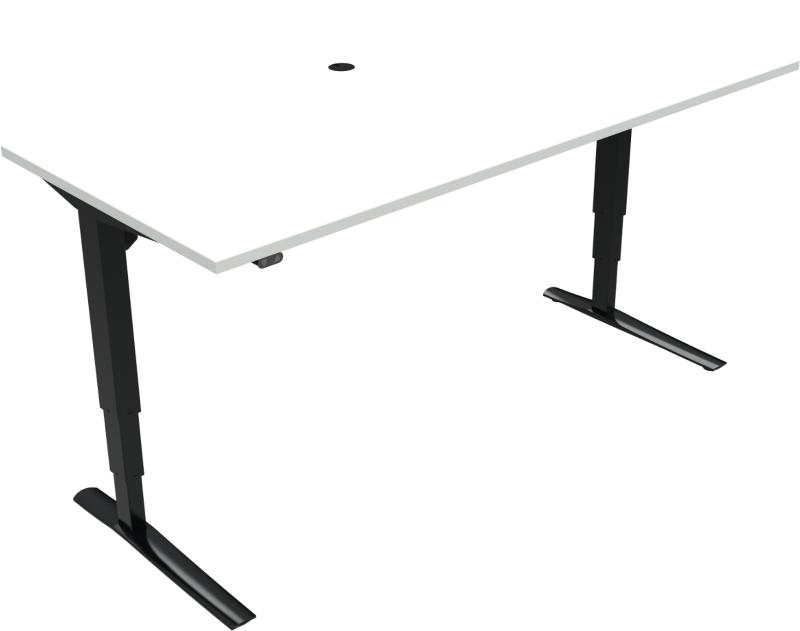 Hæve-/Sænkebord Firkantet Hvid/Sort - Rise Amp Rest