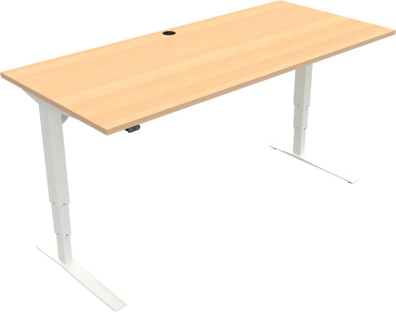 Rise Amp Rest -bens Hæve- Sænkebord Firkantet Natur Hvid H125x180x80 Bøg