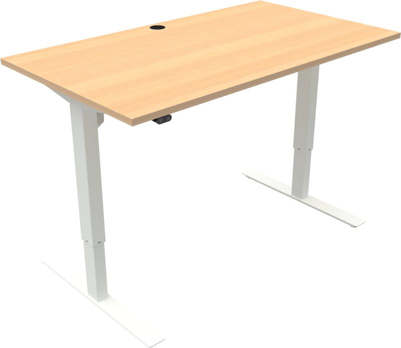Updown To-bens Hæve-/Sænkebord i Natur Hvid 140x80 cm
