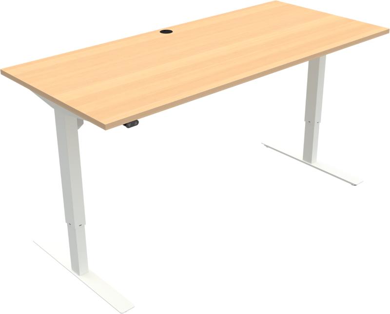 Updown To-bens Hæve-/Sænkebord i Natur Hvid 180x80 cm
